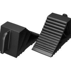 Wiltec Unterlegkeile für Anhänger 2 Stück bis 1,5 t, Bremskeile Wohnmobil 21 x 8,75 x 10 cm, Keile Auto rutschfest aus HDPE für Pkw und Wohnwagen, Auffahrkeile mit Griff