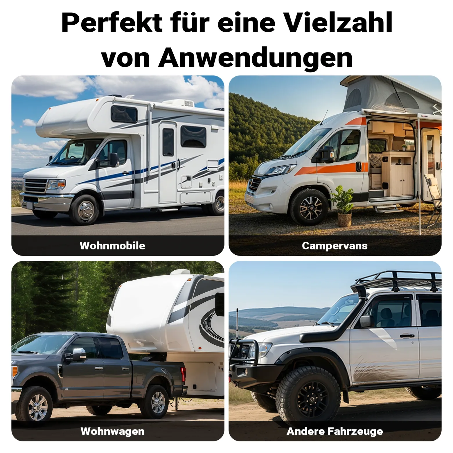 Wiltec Unterlegkeile für Anhänger 2 Stück bis 1,5 t, Bremskeile Wohnmobil 21 x 8,75 x 10 cm, Keile Auto rutschfest aus HDPE für Pkw und Wohnwagen, Auffahrkeile mit Griff