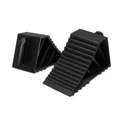 Wiltec Unterlegkeile für Anhänger 2 Stück bis 2 t, Bremskeile Wohnmobil 21 x 8,75 x 10 cm, Keile Auto rutschfest aus TPR für Pkw und Wohnwagen, Auffahrkeile mit Griff