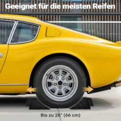 Wiltec Unterlegkeile für Anhänger 2 Stück bis 2 t, Bremskeile Wohnmobil 21 x 8,75 x 10 cm, Keile Auto rutschfest aus TPR für Pkw und Wohnwagen, Auffahrkeile mit Griff