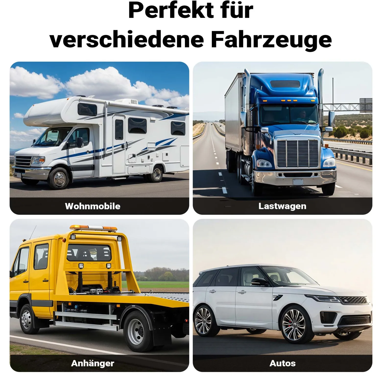 Wiltec Unterlegkeile für Anhänger 2er Set 10 t, Radkeile zusammengelegt 454 x 208 x 120 mm, Bremskeile aus recyceltem Kunststoff