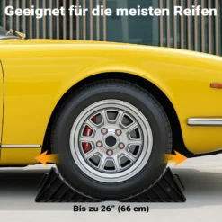 Wiltec Unterlegkeile für Anhänger 2 Stück bis 2 t, Bremskeile Wohnmobil 17,7 x 8,9 x 9 cm, Unterlegkeile Auto rutschfest aus HDPE für Pkw und Wohnwagen
