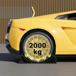 Wiltec Unterlegkeile für Anhänger 2 Stück bis 2 t, Bremskeile Wohnmobil 17,7 x 8,9 x 9 cm, Unterlegkeile Auto rutschfest aus HDPE für Pkw und Wohnwagen