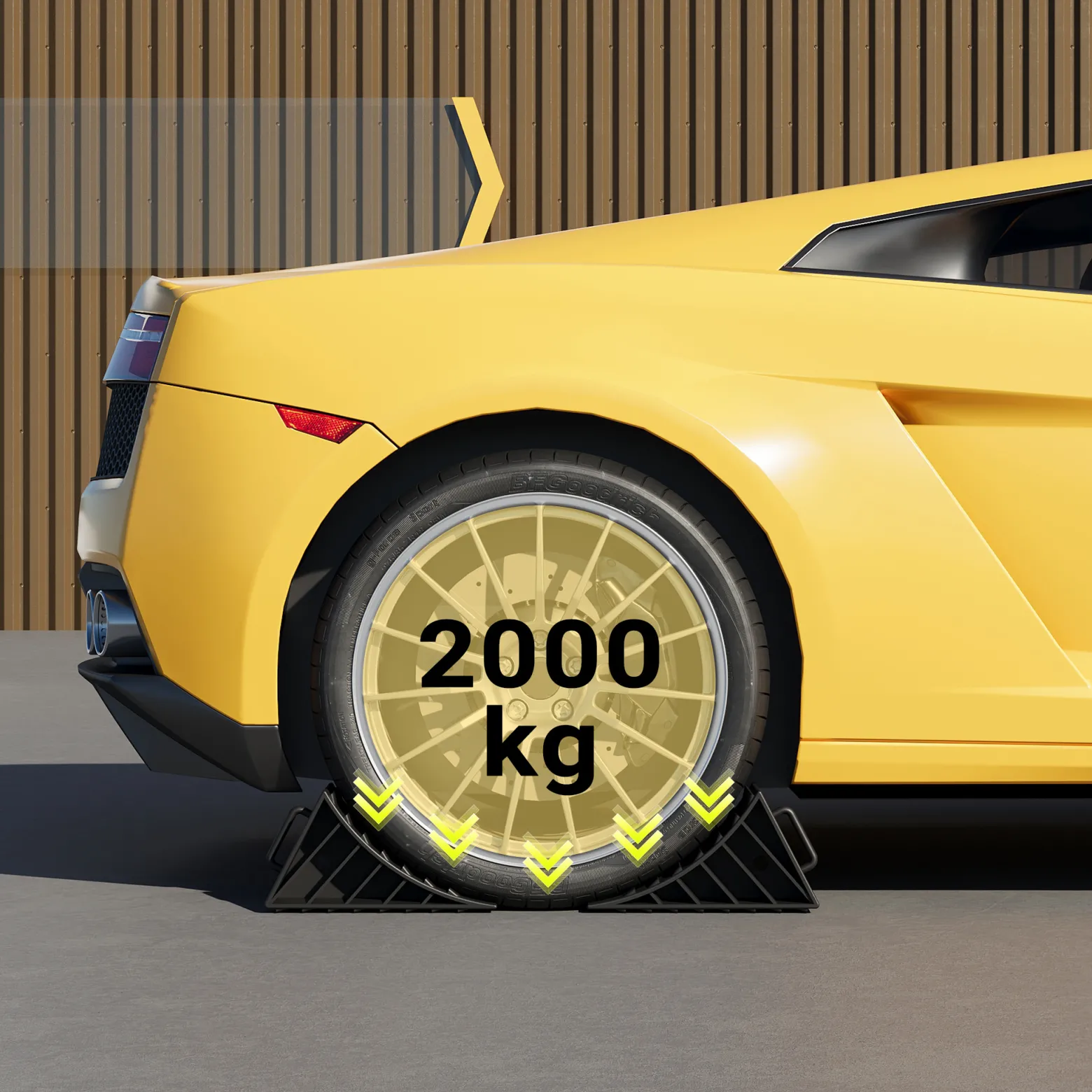 Wiltec Unterlegkeile für Anhänger 2 Stück bis 2 t, Bremskeile Wohnmobil 17,7 x 8,9 x 9 cm, Unterlegkeile Auto rutschfest aus HDPE für Pkw und Wohnwagen