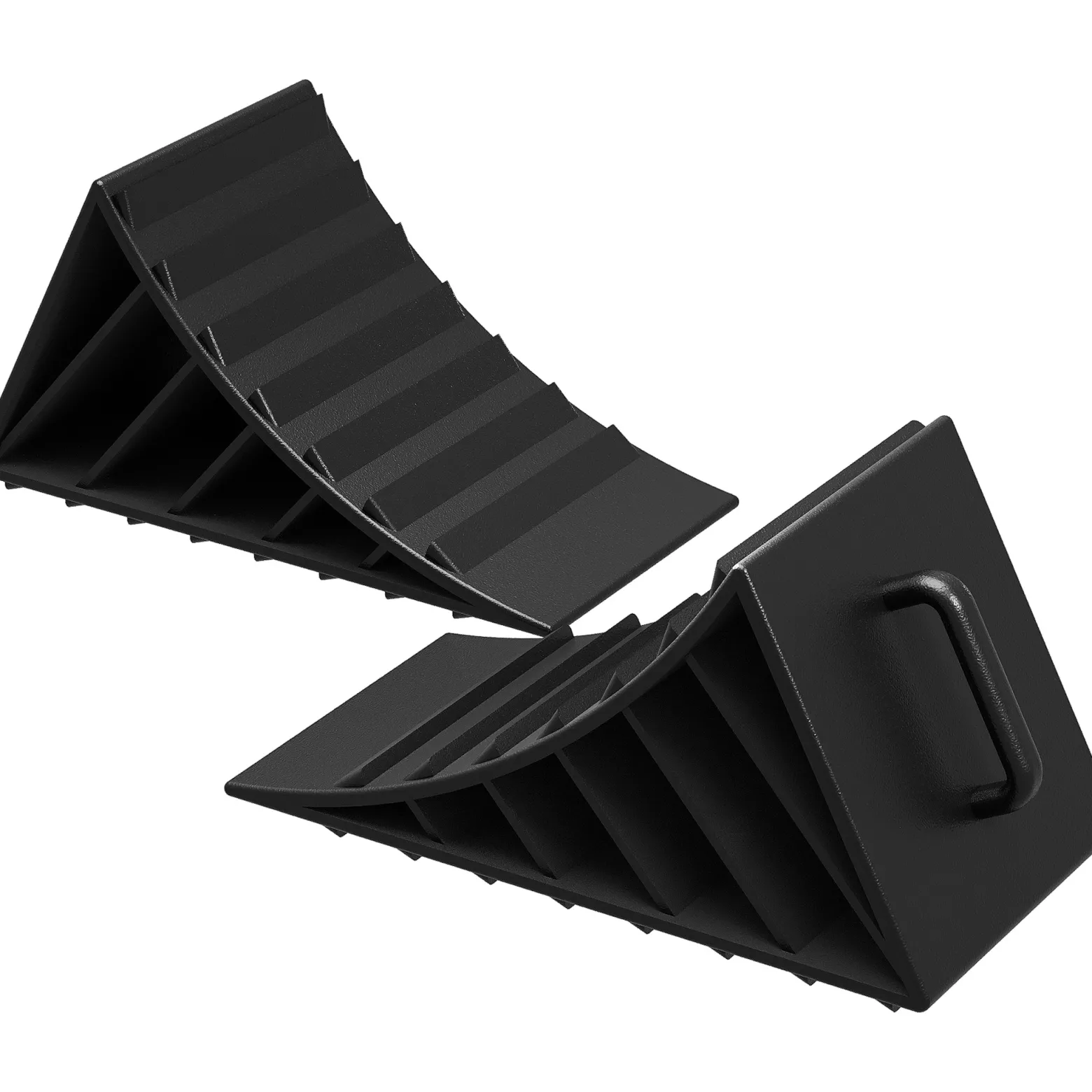 Wiltec Unterlegkeile für Anhänger 2 Stück bis 2 t, Bremskeile Wohnmobil 17,7 x 8,9 x 9 cm, Unterlegkeile Auto rutschfest aus HDPE für Pkw und Wohnwagen