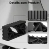 Wiltec Unterlegkeile für Anhänger 2 Stück bis 2 t, Bremskeile Wohnmobil 14,8 x 8,9 x 9,8 cm, Unterlegkeile Auto rutschfest aus HDPE für Pkw und Wohnwagen
