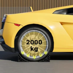 Wiltec Unterlegkeile für Anhänger 2 Stück bis 2 t, Bremskeile Wohnmobil 14,8 x 8,9 x 9,8 cm, Unterlegkeile Auto rutschfest aus HDPE für Pkw und Wohnwagen