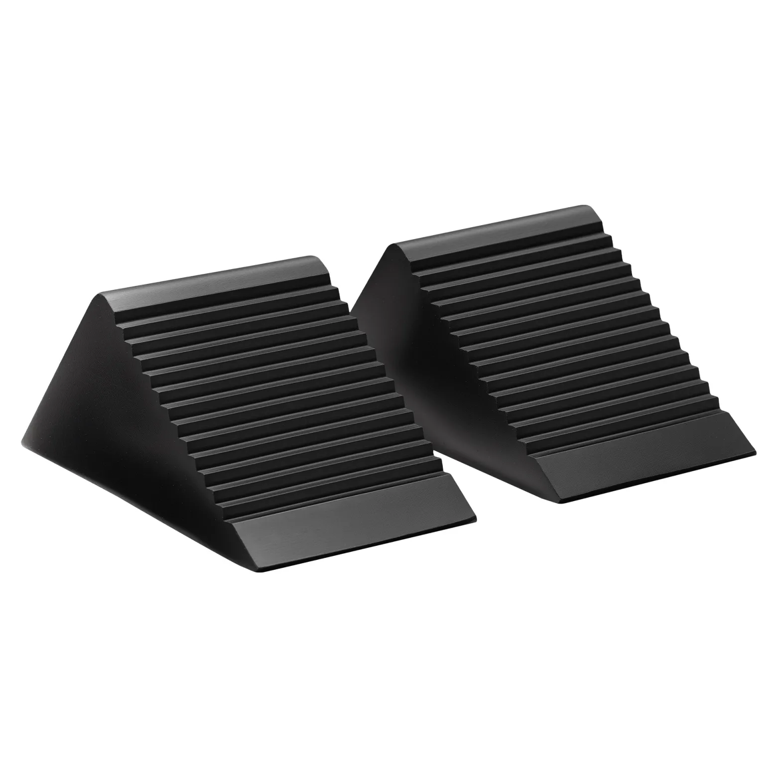 Wiltec Unterlegkeil Gummi 129 x 77 x 60 mm 2er Set Bremskeil 2 Tonnen pro Paar für Anhänger, Wohnmobil und Auto