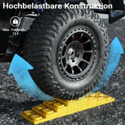 Wiltec Unterlegplatten Wohnwagen 10 Stück bis 13,5 t max. 11,3 cm Stapelhöhe, Stützplatten für Wohnmobile als Auffahrkeil und Stufenkeil nutzbar