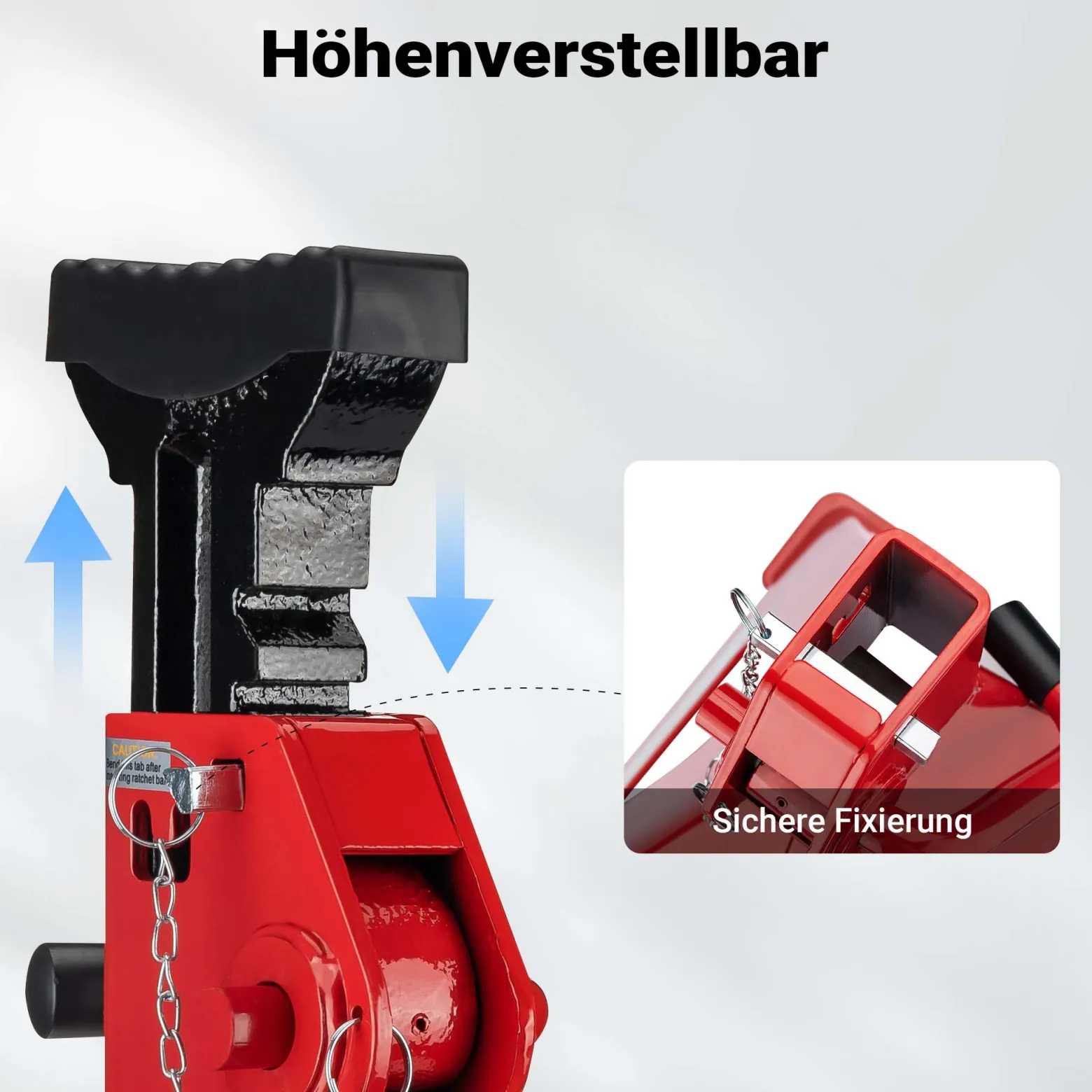 Wiltec Unterstellbock 2er Set, Stützbock bis 12 t, Böcke höhenverstellbar 49-75 cm, Arbeitsbock mit Sicherungsbolzen, Auto Bock rutschfestes Gummi