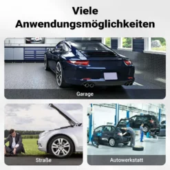 Wiltec Unterstellbock 2er Set, Stützbock bis 12 t, Böcke höhenverstellbar 49-75 cm, Arbeitsbock mit Sicherungsbolzen, Auto Bock rutschfestes Gummi