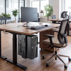 Wiltec Untertisch PC-Halterung mit Gleitschiene 360° Schwenkbar für Computer-Gehäuse bis 10kg