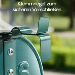 Wiltec US Mailbox grün 150 x 513 x 223 mm, amerikanischer Briefkasten mit Fahne, Wandbriefkasten oder Standbriefkasten Stahl amerikanisches Design