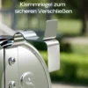 Wiltec US Mailbox silbergrau 150 x 513 x 223 mm, amerikanischer Briefkasten mit Fahne, Wandbriefkasten oder Standbriefkasten Stahl amerikanisches Design