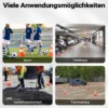 Wiltec Verkehrskegel 50 cm hoch, Leitkegel zum Absichern, Pylon reflektierend, Warnkegel aus robustem PVC für Baustellen