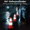 Wiltec Verkehrskegel 50 cm hoch 6 Stück, Leitkegel zum Absichern, Pylon reflektierend, Warnkegel aus robustem PVC für Baustellen