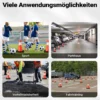 Wiltec Verkehrskegel 45 cm hoch 2 Stück, Leitkegel zum Absichern, Pylon reflektierend, Warnkegel aus robustem PVC und Gummi für Baustellen