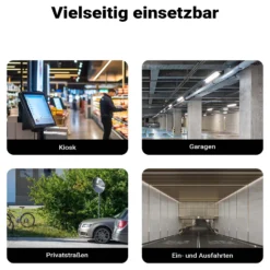Wiltec Verkehrsspiegel 75 cm konvex mit Schutzhaube Schwarz, runder Sicherheitsspiegel mit 160° Sichtfeld, Konvexspiegel für Ausfahrten inkl. Montagematerial