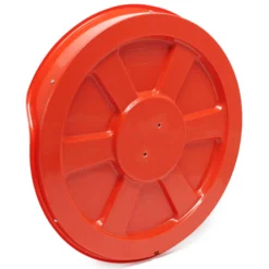 Wiltec Verkehrsspiegel 60 cm konvex mit Schutzhaube, runder Sicherheitsspiegel mit 160° Sichtfeld, Konvexspiegel aus Polycarbonat, Überwachungsspiegel für Ausfahrten inkl. Montagematerial