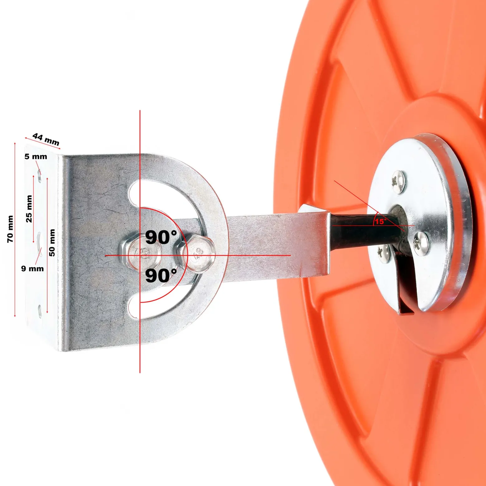 Wiltec Verkehrsspiegel 45 cm konvex, runder Sicherheitsspiegel mit 160-160° Sichtfeld, Konvexspiegel aus Polycarbonat, Überwachungsspiegel für Ausfahrten inkl. Montagematerial