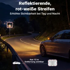 Wiltec Verkehrsspiegel 70 x 90 cm konvex, eckiger Sicherheitsspiegel mit rot-weißen Reflektorstreifen, bruchsicherer Konvexspiegel aus Kunststoff, Überwachungsspiegel für Ausfahrten