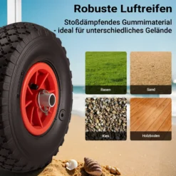 Wiltec verstellbarer Alu Kanuwagen bis 90 kg, Transportwagen für Boote, Kanus und Kajaks, SUP-Trolley mit Polstern, ⌀26 cm PU-Räder & Gurtbändern,, SUP-Wagen mit verstellbarer Auflagebreite
