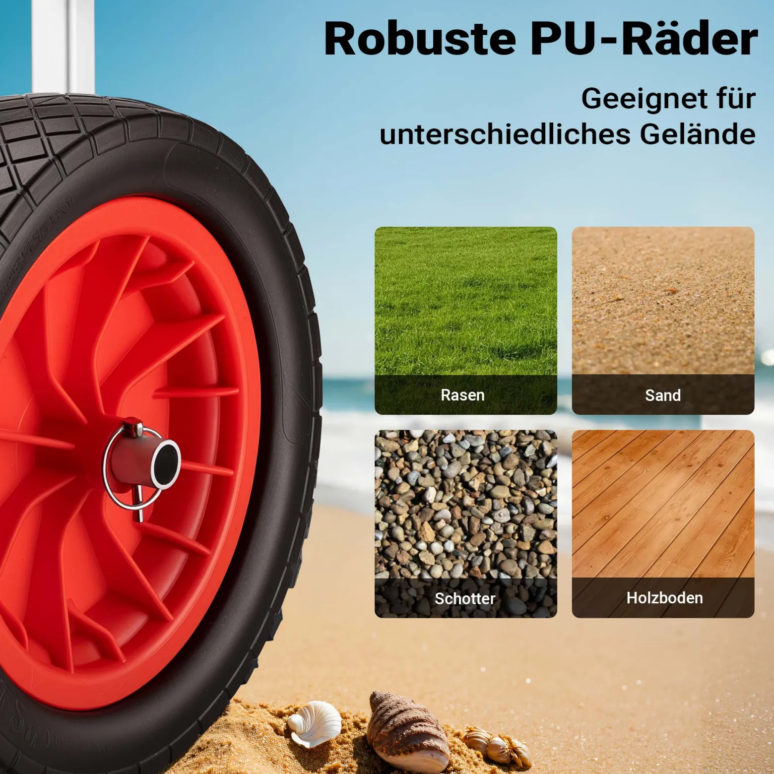 Wiltec verstellbarer Alu Kanuwagen bis 90 kg, Transportwagen für Boote, Kanus und Kajaks, SUP-Trolley mit Polstern, ⌀31 cm PU-Räder & Gurtbändern, SUP-Wagen mit verstellbarer Auflagebreite