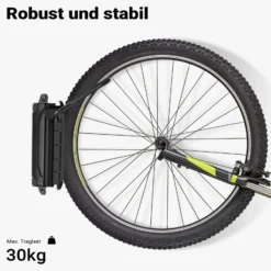 Wiltec vertikale Fahrrad Wandhalterung 8,2 x 25 x 18,5 cm bis 30 kg, Fahrradhalterung universell, Fahrradaufhängung aus pulverbeschichtetem Stahl
