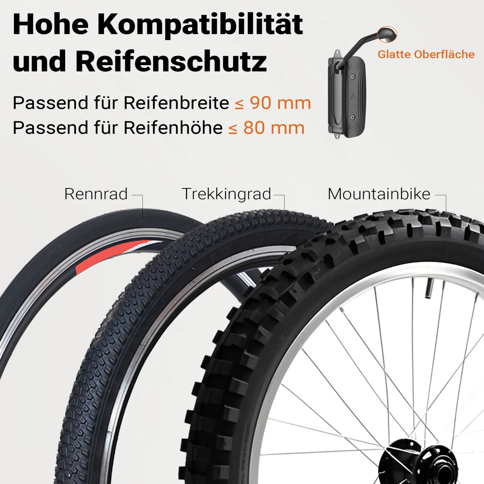 Wiltec vertikale Fahrrad Wandhalterung 8,2 x 25 x 18,5 cm bis 30 kg, Fahrradhalterung universell, Fahrradaufhängung aus pulverbeschichtetem Stahl