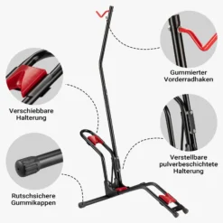 Wiltec vertikaler Fahrradständer 53 x 11 x 120 cm, Universal Fahrradhalter freistehend aus robustem Material, horizontaler Fahrrad Abstellständer