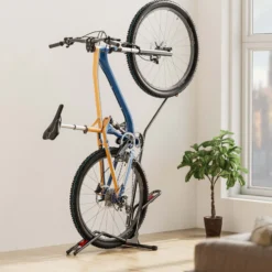 Wiltec vertikaler Fahrradständer 53 x 11 x 120 cm, Universal Fahrradhalter freistehend aus robustem Material, horizontaler Fahrrad Abstellständer