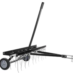 Wiltec Vertikutierer 100 cm für Aufsitzmäher, Rasenlüfter mit Stahlfedern für Rasentraktor, Rasenvertikutierer zum Rasen lüften und als Moosentferner