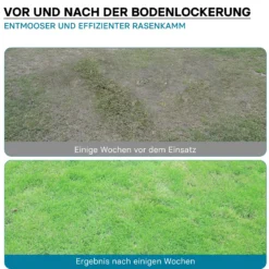 Wiltec Vertikutierer 100 cm für Aufsitzmäher, Rasenlüfter mit Stahlfedern für Rasentraktor, Rasenvertikutierer zum Rasen lüften und als Moosentferner