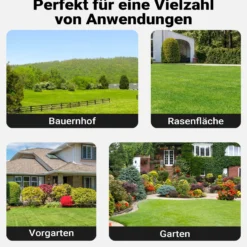 Wiltec Vertikutierer 120 cm für Aufsitzmäher, Rasenlüfter mit Stahlfedern für Rasentraktor, Rasenvertikutierer zum Rasen lüften und als Moosentferner