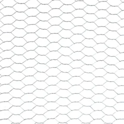 Wiltec Volierendraht 10 x 0,5 m, Hasendraht mit 25 mm Maschenweite, Sechseckgeflecht Stahl verzinkt, wetterfester Hühnerdraht für Gehege