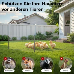 Wiltec Volierendraht 25 x 1 m, Hasendraht mit 50 mm Maschenweite, Sechseckgeflecht Stahl verzinkt, wetterfester Hühnerdraht für Gehege