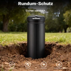 Wiltec Waffen Köcher wasserdicht korrosionssicher 1200 x 320 x 320 mm, Waffenbehälter aus Polypropylen, Röhrenköcher für Gewehre, Pfeile, Angelruten und Stative