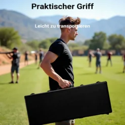 Wiltec Waffenkoffer verschließbar, 84x35,5x11cm, Gewehrkoffer aus Aluminium, Pistolenkoffer mit Klappverschlüssen und Schlüssel