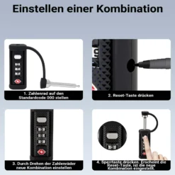 Wiltec Waffenkoffer 137,8 x 38,3 x 17,5 cm mit Kofferschloss, Koffer für Langwaffen, Gewehrkoffer mit Schaumstoffpolsterung und Rollen, Langwaffenkoffer mit hoher Traglast