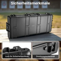 Wiltec Waffenkoffer 119 x 53 x 21 cm, wasserfester Bogenkoffer für Bogensport und Gewehre