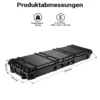 Wiltec Waffenkoffer 1343 x 430 x 180 mm für Langwaffen, Gewehrkoffer mit Schaumstoffpolsterung für sicheren Transport, Langwaffenkoffer mit Rollen und Tragegriff