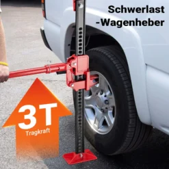Wiltec 48‘‘ Wagenheber bis 3000 kg und max. 105 cm Hubhöhe, Offroad Farm Jack, Stockwinde für Geländewagen, SUV und ATV, Allzweckheber aus Stahl