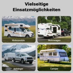 Wiltec Wagenheber für Wohnmobil bis 1360 kg, Nivellierer Wohnwagen 14“-15“ Reifen, robuster Ausgleichskeil Stahl, Auffahrkeil inkl. Schraubenschlüssel