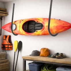 Wiltec Wandhalter bis 45 kg Tragrkaft, Deckenhalterung für Kanus, Kajaks, SUP und mehr, Hängevorrichtung für Decken- und Wandmontage