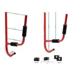 Wiltec Wandhalter bis 80 kg Tragrkaft, Wandhaken für Kanus, Kajaks, SUP und mehr, Wandmontage Hängevorrichtung mit rutschfesten Gummipads