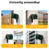 Wiltec Wandhalterung schwarz 50 x 120 x 250 mm für US Mailbox, amerikanischer Briefkasten mit Fahne, Standbriefkasten Wandhalter Stahl amerikanisches Design
