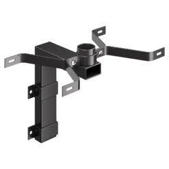 Wiltec Wandhalterung schwarz 50 x 120 x 250 mm für US Mailbox, amerikanischer Briefkasten mit Fahne, Standbriefkasten Wandhalter Stahl amerikanisches Design