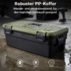 Wiltec Wartungskoffer für Waffen leer 643 x 299 x 210 mm aus Polypropylen, zweiteilige Reinigungsbox mit Gewehrhalterungen, Waffenkoffer für Waffenreinigung
