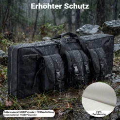 Wiltec wasserabweisende Gewehrtasche Typ 2 mit Polsterung, Gewehrfutteral mit Reißverschluss, Waffentasche mit robustem Außenmaterial