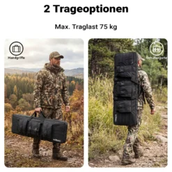 Wiltec wasserabweisende Gewehrtasche Typ 2 mit Polsterung, Gewehrfutteral mit Reißverschluss, Waffentasche mit robustem Außenmaterial